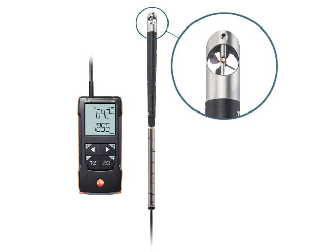 Testo 416-Digital 16mm Vane-Anemometer with App Connection