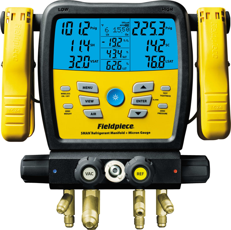 Fieldpiece Wireless 4 Valve Digital Manifold W Micron Gauge - Sm480vint