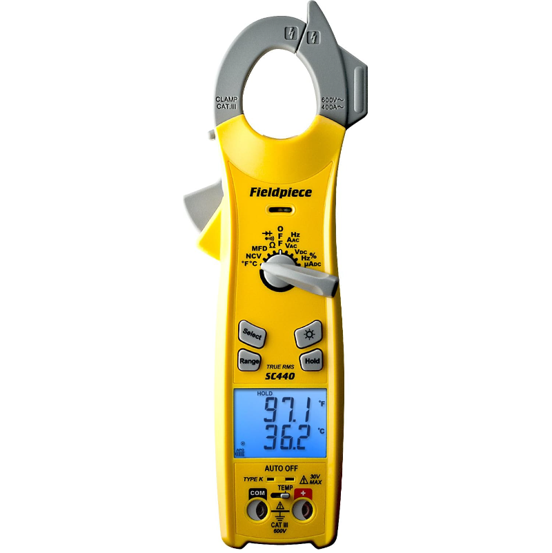 Fieldpiece Dual Display True Rms Ac Clamp Meter W/ Backlight Sc440