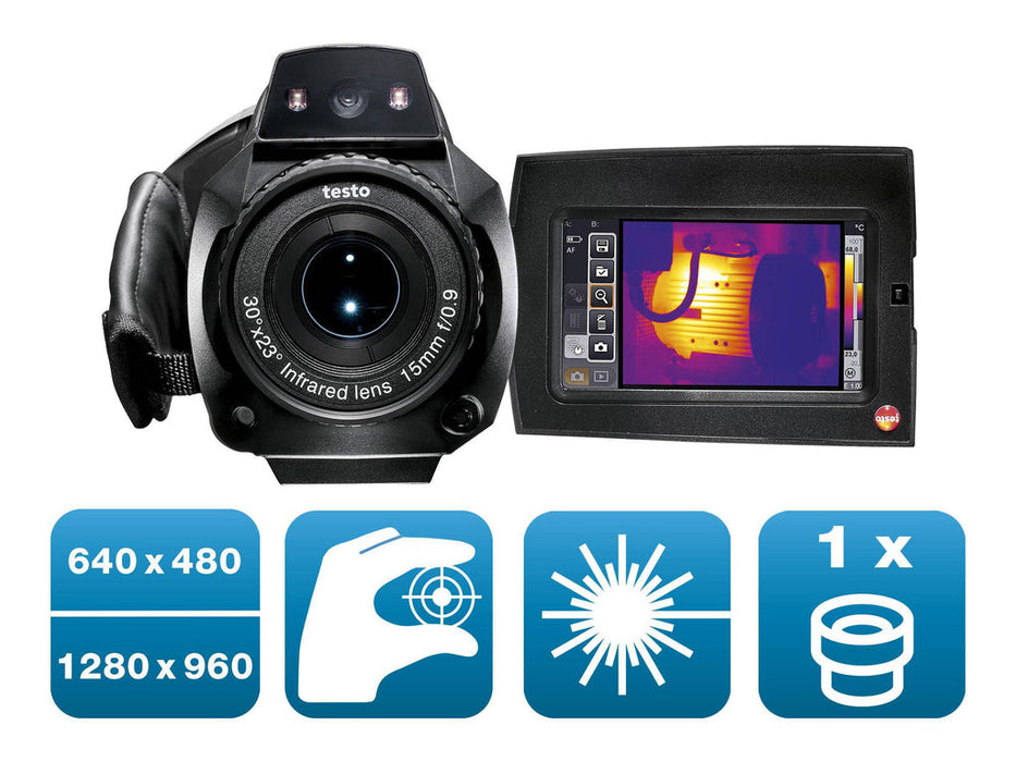 Testo 890 Professional Thermal Imaging Camera with 1 Lens - 0563 0890 X1