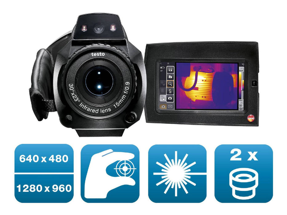 Testo 890 Professional Thermal Imaging Camera Kit 640 x 480 Pixels with 2 Lenses