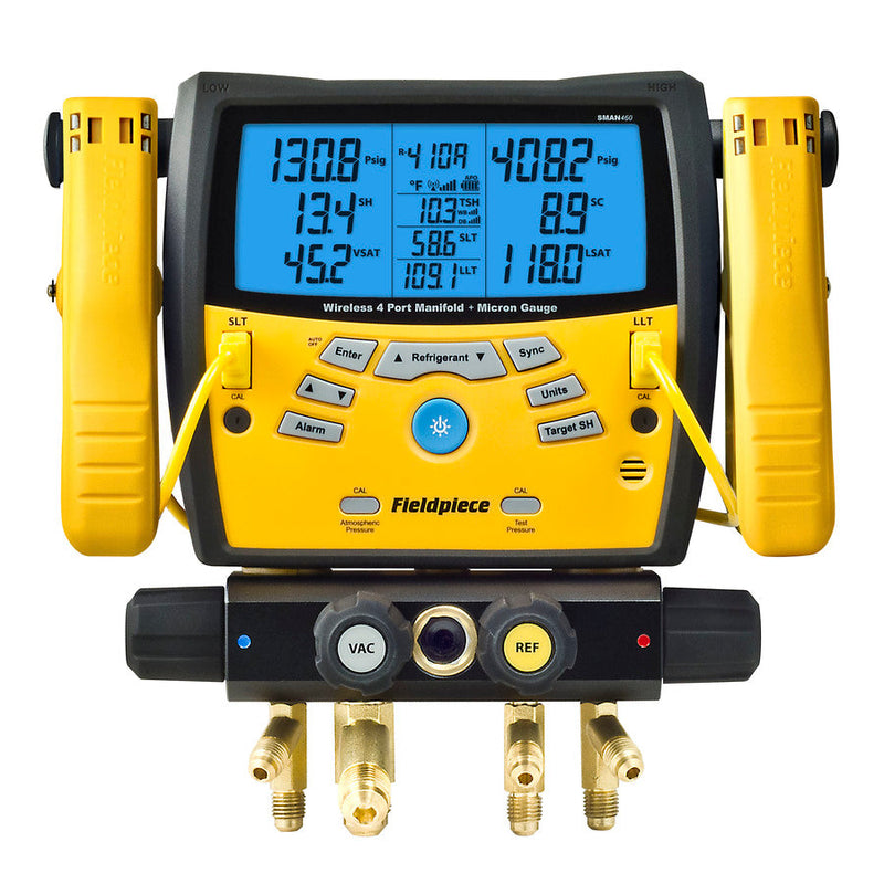 SMAN460 : 4-Port Refrigerant Manifold with Vacuum micron sensor