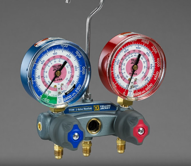 Yellow Jacket Titan 2-Valve Manifold R32 R410A 49864