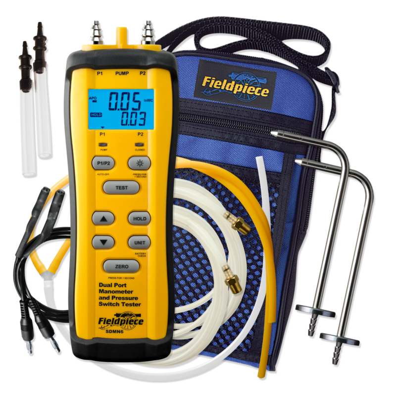 Fieldpiece 2-port Manometer With Inbuilt Air Pump SDMN6