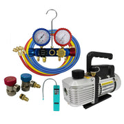 Automotive A/C Service Kit (Pump, Manifold Set, Couplers & Leak Detector)