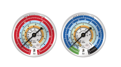 Mastercool R22 R134A Replacement Gauge 80mm Low Side - MRBL1