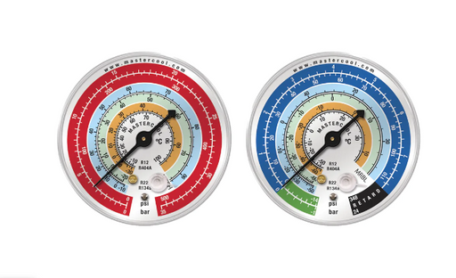 Mastercool R22 R134A Replacement Gauge 80mm High Side - MRBH1