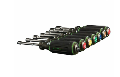 Hilmor 1839065 3″ Shaft Magnetic Nut Driver Set 3/16″ to 1/2″
