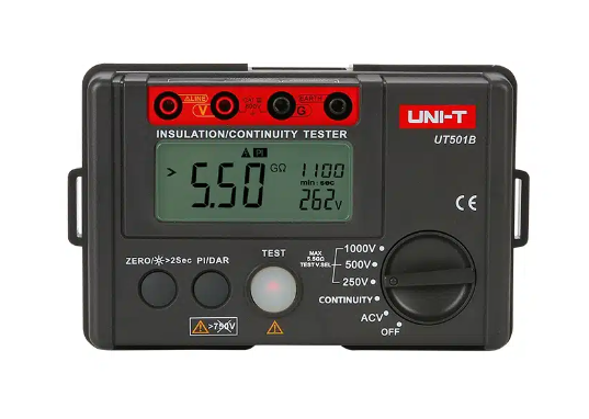 Uni-T UT501B 1000V Insulation Resistance Tester DAR PI Functions
