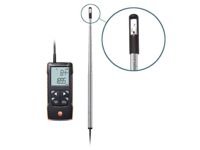 Testo 425 Compact Thermal Hot Wire Anemometer with App Connection