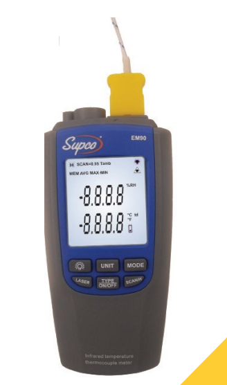 EM90 DUAL THERMOMETER (INFRARED & THERMOCOUPLE)