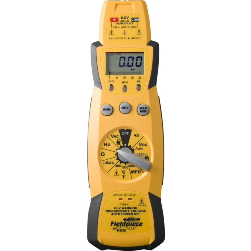 CAT-rated HVAC multimeter and clamp meter for safe electrical checks on Australian air con systems
