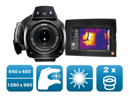 Testo 890 Professional Thermal Imaging Camera Kit 640 x 480 Pixels with 2 Lenses