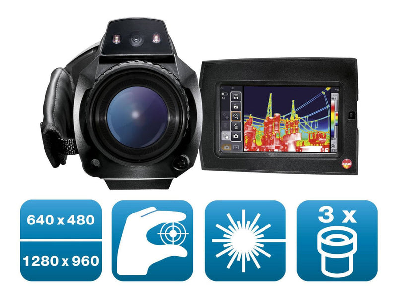Testo 890 Professional Thermal Imaging Camera Kit with Super Telephoto Lens and 2 Lenses