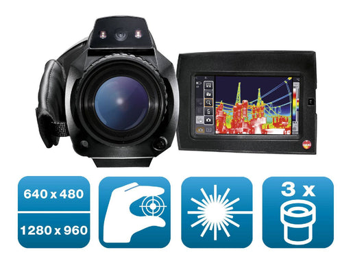 Testo 890 Professional Thermal Imaging Camera Kit with Super Telephoto Lens and 2 Lenses