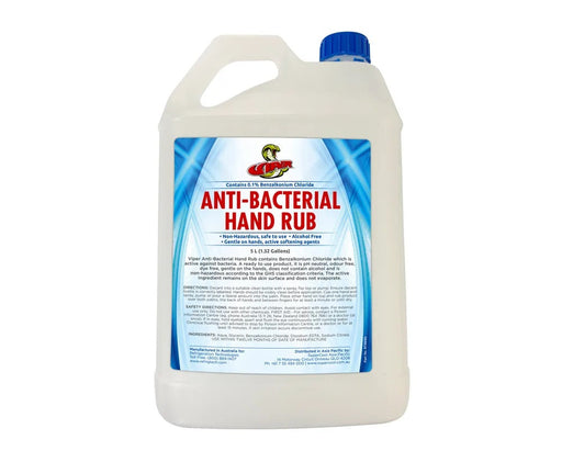 Viper Alcohol-Free Hand Rub Sanitiser 5L