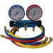2 Piston Valve Multi-Refrigerant Gauge Set w/ 90cm Hoses