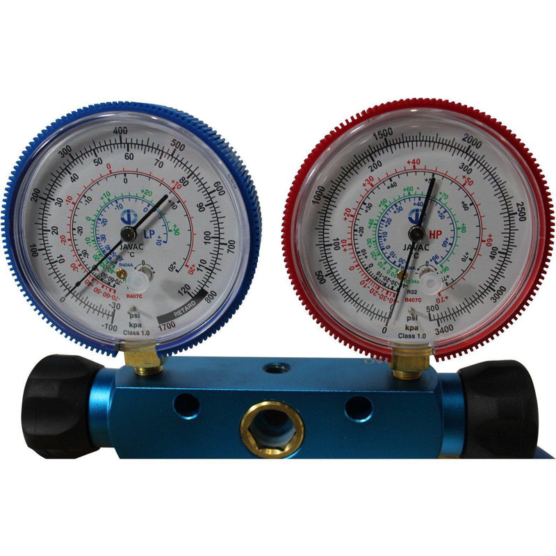 2 Piston Valve R410a Gauge Set W/90cm Hoses - Java66336
