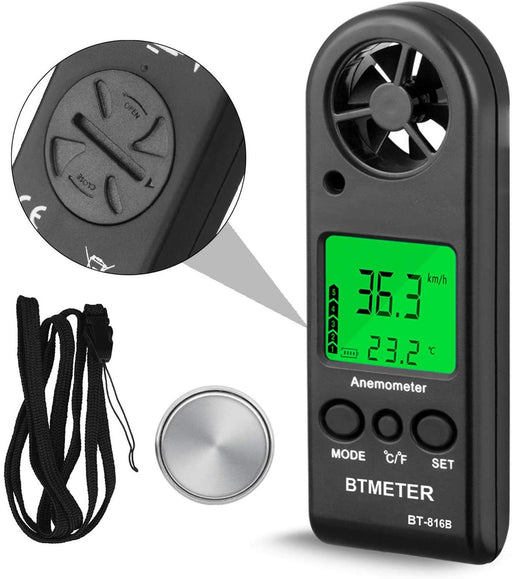 Bemeter Shooting Handheld Anemometer – Digital Wind Speed & Air Flow Tester