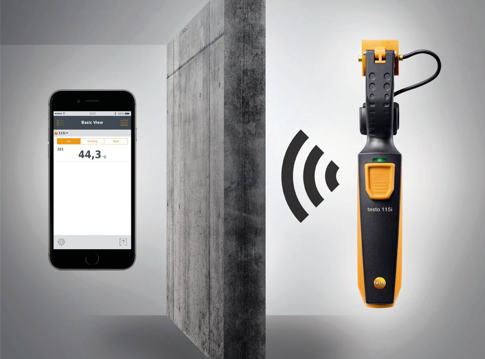 Testo 115i - Clamp Thermometer Operated Via Smartphone