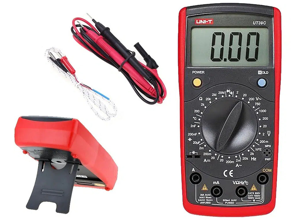 Uni-T UT39C Digital Multimeter AC DC V/A Ohm Temp Hz Multimeter